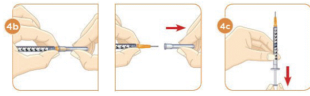 Clean the top of the vial with the alcohol wipe - Illustration