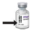 Check the expiration date printed on the MYALEPT vial. Do not use MYALEPT past the expiration date printed on the vial - Illustration