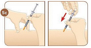 Push the plunger up to remove the air pocket - Illustration