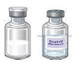 Sharps disposal container for used syringes and needles - Illustration