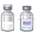 Place the sticker on the vial of mixed MYALEPT - Illustration