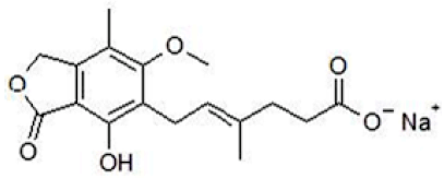 MYFORTIC® (mycophenolic acid) Structural Formula Illustration