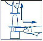 Remove and save the white safety clip - Illustration