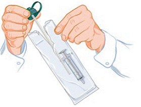 The green syringe adaptor cap - Illustration