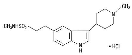 AMERGE (naratriptan hydrochloride) Structural Formula Illustration