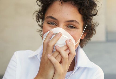 Minimize allergy nasal symptoms by wearing a mask while cleaning.