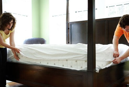 Surround your pillows, mattress, and box springs with allergen-proof covers.