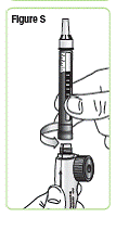 Lower the rod. If the rod is extended, turn the dark red ring counterclockwise to lower it. Do not tighten the ring too much. - Illustration