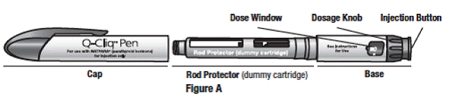 Your Q-Cliq™ pen can be re-used for up to 2 years. - Illustration