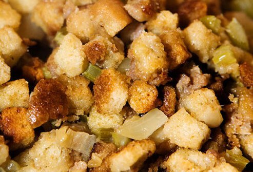 Turkey stuffing with sausage.