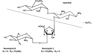 Neomycin sulfate Structural Formula Illustration