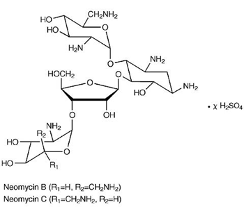 Neomycin sulfate Structural Formula Illustration