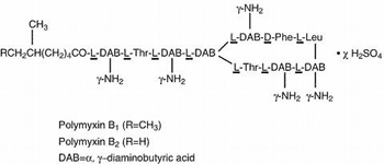 Polymyxin B sulfate Structural Formula Illustration