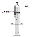 Remove the plunger from the oral syringe and place 2 whole NITYR tablets inside the oral syringe - Illustration