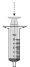 Turn the oral syringe up and down for at least 30 seconds - Illustration