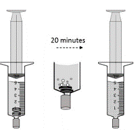 Draw up 2 mL of water into the oral syringe - Illustration