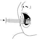 Place a second teaspoon on top of the teaspoon holding the tablet. Apply light pressure with the second teaspoon by pressing and rotating the two teaspoons against each other - Illustration