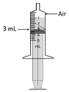 Let oral syringe sit for at least 60 minutes - Illustration