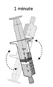 Remove the cap from the oral syringe - Illustration