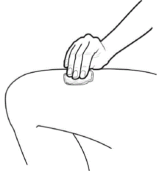 You can press a cotton ball or gauze over the injection site and hold it for 10 seconds - Illustration