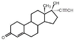 Nora-BE® (Norethindrone) Structural Formula Illustration