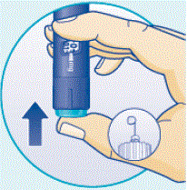 Put the Pen cap on your Pen after each use to protect the Norditropin from direct light. - Illustration