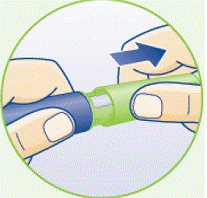 Pull off the inner needle cap and dispose of it - Illustration