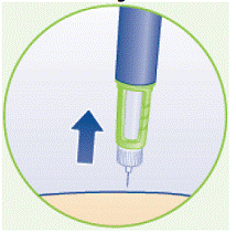 Carefully remove the needle from the Pen by turning the needle counterclockwise - Illustration