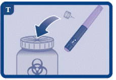 Put the Pen cap on your Pen after each use to protect the Norditropin from direct light - Illustration