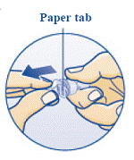 Carefully remove the needle from the Pen by turning the needle counterclockwise - Illustration