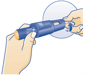 Turn the dose selector clockwise to select the dose you need - Illustration