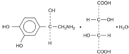 Levophed™ (norepinephrine bitartrate) Structural Formula Illustration