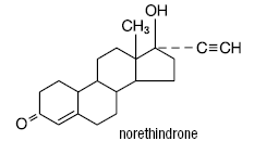 ORTHO MICRONOR®(norethindrone)   Structural Formula Illustration