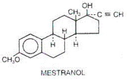 Mestranol - Structural Formula Illustration