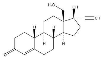 NORPLANT® (levonorgestrel implants) Structural Formula Illustration