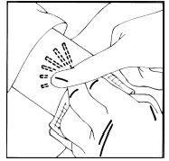 A sterile gauze may be used -Illustration