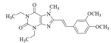 NOURIANZ™ (istradefylline) Structural Formula - Illustration