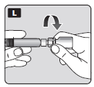 Unscrew the vial adapter  with the vial - Illustration