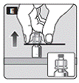 Carefully remove the protective cap from the vial
adapter - Illustration