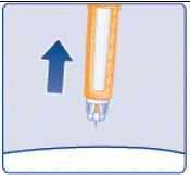 Pull off the big outer needle cap - Illustration