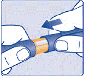 Hold your NovoLog FlexPen with the needle pointing up - Illustration