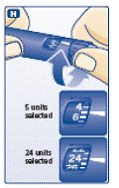 Pull off the paper tab from the outer needle cap - Illustration