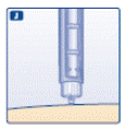 Pull off the outer needle cap. Do not throw it away - Illustration