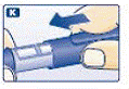 Pull off the inner needle cap and throw it away - Illustration