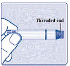 Hold the Pen with the needle pointing up - Illustration