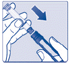 A drop of insulin should be seen at the needle tip - Illustration