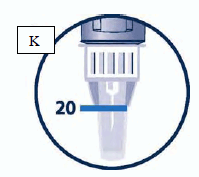 NovoLog®  (50% insulin aspart protamine suspension and 50% insulin aspart injection, [rDNA origin])  Diagram K Illustration