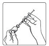Pull off the outer needle cap - Illustration