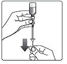 Keep testing your Novo Nordisk 3 mL PenFill cartridge
compatible insulin delivery device until you see insulin at the needle tip - Illustration