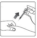 Put the pen cap on</b> your device after each use to
protect the insulin from light - Illustration